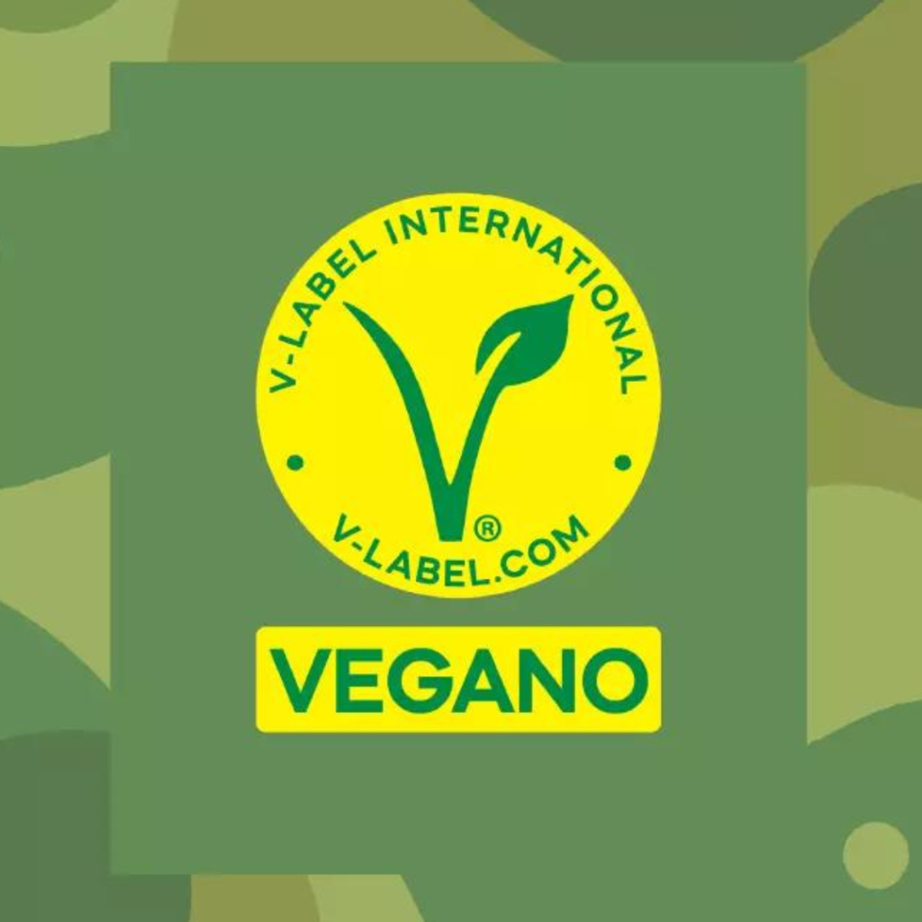 Vegan certification from V-Label 